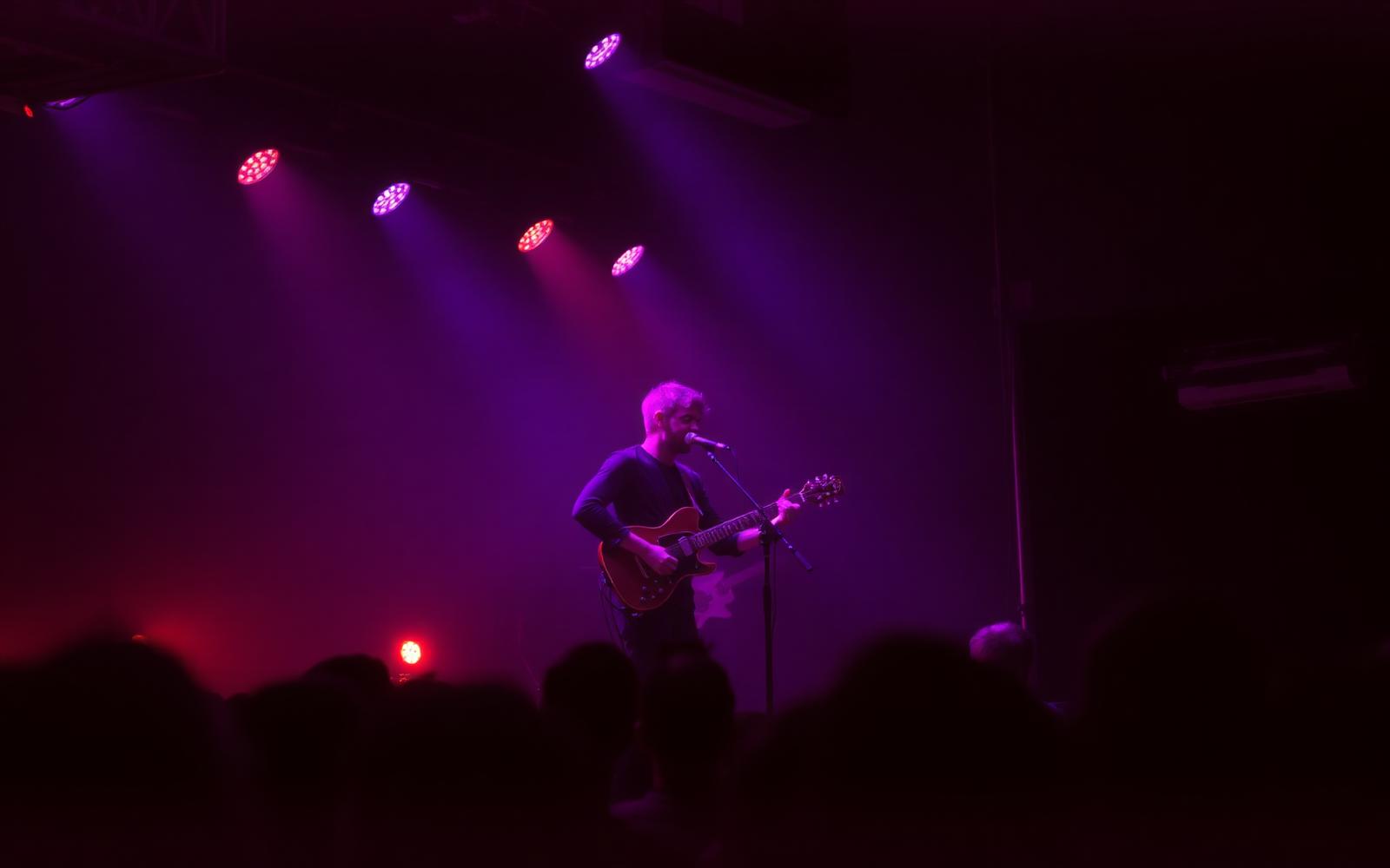 Indie musician on a London stage
